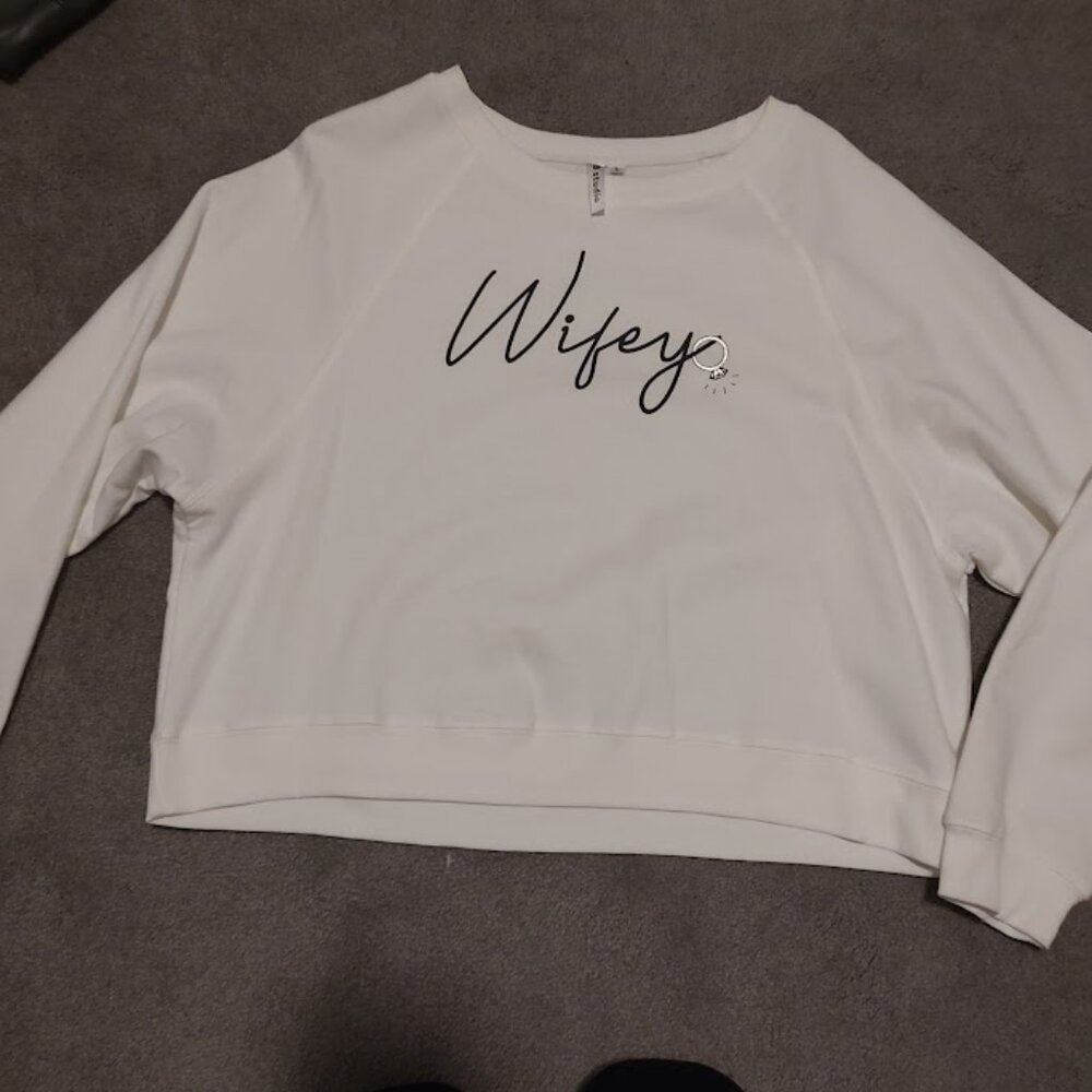 David's Bridal Wifey Lightweight Sweatshirt